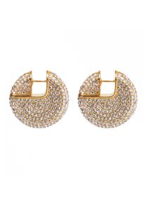 FILIPPA FIRENZE Damen Paar Creolen "Lunatic", gold, Edelstahl, Ohrringe, mit funkelnden Kristallen