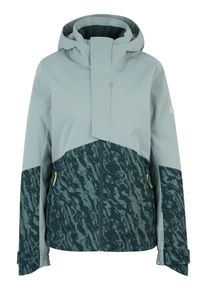 Ziener Damen Skijacke "TEDA", blau, Gr. 44, Obermaterial alle Farben außer frozen blue stru, jungle print: 100% Polyester recycled, Obermaterial