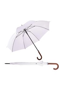 Euroschirm Partnerschirm "Automatik W130, weiß", weiß, Bezug: 100% Polyester, uni, Regenschirme, Regenschirm für Zwei, mit Automatik, Griff aus Holz,