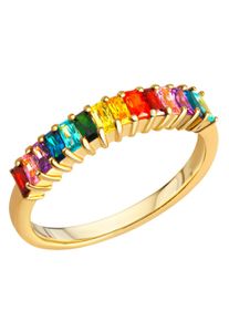 Firetti Damen Fingerring "Schmuck Geschenk Silber 925 Silberring Multi", 52, Silber 925 (Sterlingsilber), 2,3mm, gold, Silber 925 (Sterlingsilber),