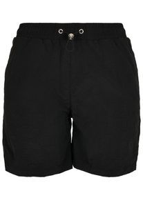 Urban Classics Damen Stoffhose "Urban Classics Damen Ladies Crinkle Nylon Shorts", schwarz, Gr. L, unifarben, 100% Polyamid, Hosen