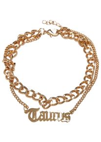 Urban Classics Damen Fußkette "Urban Classics Unisex Zodiac Golden Anklet", L/XL, Edelstahl-Metall, braun, Edelstahl, Metall, Fußkettchen