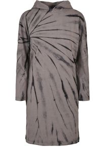 Urban Classics Damen Shirtkleid "Urban Classics Damen Ladies Oversized Tie Dye Hoody Dress", schwarz, Basic, Gr. XS, Batikmuster, 100% Baumwolle,