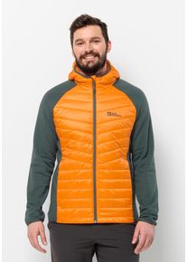 Jack Wolfskin Herren Hybridjacke "ROUTEBURN PRO HYBRID M", orange, Gr. S, 1. OBERSTOFF 100% POLYESTER 2. OBERSTOFF 95% POLYESTER, 5% ELASTHAN FUTTER