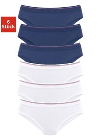 H.I.S. H.I.S Damen Bikinislip, Gr. 32, blau, Obermaterial: 95% Baumwolle, 5% Elasthan, unifarben, Unterhosen, aus elastischer Baumwoll-Qualität
