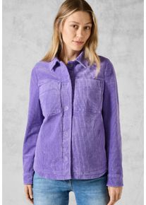 Cecil Damen Kurzjacke, lila, casual, Gr. XL, unifarben, Web, 99% Baumwolle, 1% Elasthan, Jacken, mit Knopfleiste