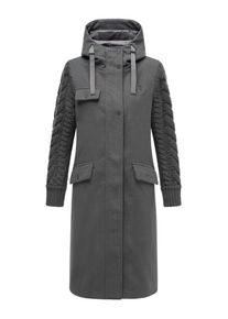 Navahoo Damen Kurzmantel "Knit Babe 14", grau, modisch, Gr. S, Obermaterial: 95% Polyester, 3% Viskose, 2% Modacryl, Innenfutter: 100% Polyester,