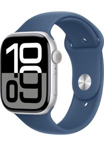 Apple Smartwatch "Watch Series 10 Aluminium", 46mm, Cellular, M/L, Sport Band, silber, Smartwatches