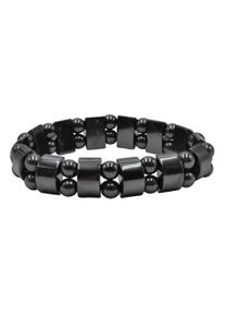 Steuer Damen Armband "Stretch hämatitfarbene Magnete", 18cm, Metallmix, grau, Metallmix, Armbänder