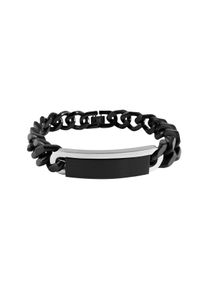 Adelia´s ADELIA ́S Herren Edelstahlarmband "Herren Armband aus Edelstahl 21 cm", 21, Edelstahl, schwarz, Edelstahl, Armbänder
