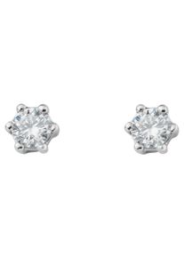 ONE ELEMENT Damen Paar Ohrhänger "0.1 ct Diamant Brillant Ohrringe Ohrstecker aus 585 Weißgold", Damen, 0.1 ct, Diamanten, silber, Diamanten,