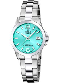 Festina Damen Quarzuhr, silber, Armbanduhren, Armbanduhr, Damenuhr, Swiss Made, Edelstahlarmband, analog, Tag