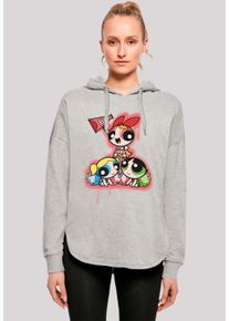 F4NT4STIC Damen Kapuzenpullover "Powerpuff Girls Cheerleaders", grau, casual, Gr. XS, Obermaterial: 100% Baumwolle, Pullover, Premium Qualität
