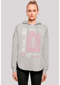 F4NT4STIC Damen Kapuzenpullover "Panic At The Disco Turn Up The Crazy", grau, casual, Gr. XS, Obermaterial: 100% Baumwolle, Pullover, Premium Qualität