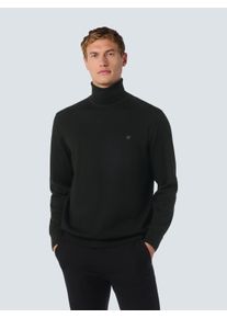 NO EXCESS Herren Rollkragenpullover, schwarz, casual, Gr. M, unifarben, Feinstrick, Obermaterial: 34% Baumwolle, 34% Viskose, 32% Polyester,