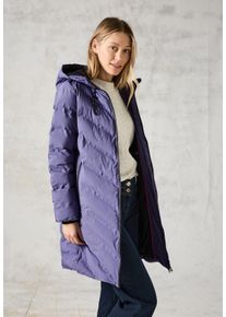 Cecil Damen Steppmantel, lila, casual, Gr. XL, unifarben, Stoff, 100% Polyester, Mäntel, mit Kapuze