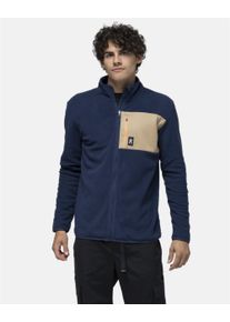 BULA Herren Fleecejacke, blau, sportlich, Gr. L, mehrfarbig, 100% Polyester, Jacken, in sportlichem Design