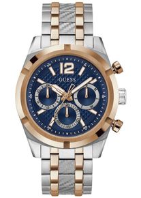 Guess Herren Multifunktionsuhr "RESISTANCE", silber, Armbanduhren, Armbanduhr, Quarzuhr, Herrenuhr, Silikonarmband