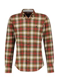 Lerros Herren Karohemd "Lerros Karohemd STRUCTURE CHECK", braun, Gr. XXL, 97% Baumwolle; 3% Elasthan, Hemden