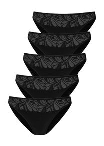 Vivance Damen Bikinislip, Gr. 32, schwarz, Obermaterial: 95% Baumwolle, 5% Elasthan. Spitze: 90% Polyamid, 10% Elasthan, unifarben, Unterhosen, aus