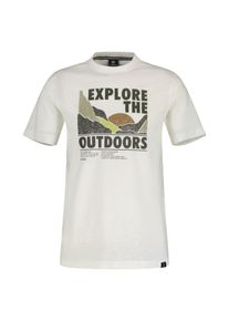 Lerros Herren T-Shirt "Lerros T-Shirt mit Outdoor-Brustprint", weiß, Gr. S, 100% Baumwolle, Shirts