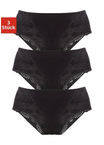 Petite Fleur Damen Formslip, Gr. 56, schwarz, Obermaterial: 90% Baumwolle, 10% Elasthan (LYCRA). Miedereinsatz: 90% Polyamid, 10% Elasthan. Spitze: