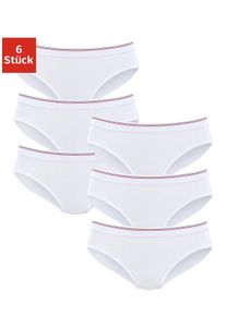 H.I.S. H.I.S Damen Bikinislip, Gr. 32, weiß, Obermaterial: 95% Baumwolle, 5% Elasthan, unifarben, Unterhosen, aus elastischer Baumwoll-Qualität