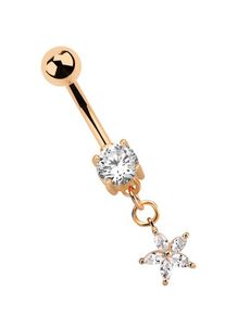 Adelia´s ADELIA ́S Damen Bauchnabelpiercing "Piercing Piercing Bauchnabelpiercing", gold, modisch, Chirurgiestahl, Piercings, 316l Stahl Banane - Anhänger mit