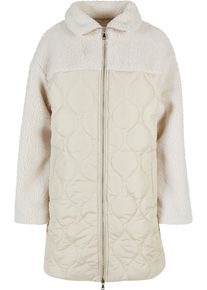 Urban Classics Damen Winterjacke "Urban Classics Damen Ladies Oversized Sherpa Quilted Coat", beige, casual, Gr. XL, unifarben, 100% Polyester, Jacken
