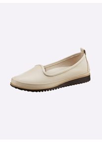 Andrea Conti Damen Slipper, Gr. 39, beige, Glattleder, Leder, sportlich, Schuhe