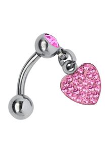 Adelia´s ADELIA ́S Damen Bauchnabelpiercing "Piercing Piercing Bauchnabelpiercing", rosa, modisch, Titan, Piercings, Titan Banane - Bauchnabel Piercing