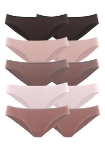 Petite Fleur Damen Bikinislip, Gr. 32, beige, Single Jersey, Obermaterial: 95% Baumwolle, 5% Elasthan, unifarben, Unterhosen, aus elastischer