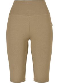 Urban Classics Damen Radlerhose "Urban Classics Damen Ladies Organic Stretch Jersey Cycle Shorts", grün, Gr. XS, unifarben, 95% Baumwolle, 5%