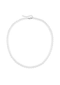 Smart Jewel Perlenkette "mit Muschel-Perlen, Silber 925", 52cm, Silber 925 (Sterlingsilber), weiß, Silber 925 (Sterlingsilber), Halsketten