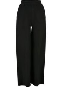 Urban Classics Damen Jogginghose "Urban Classics Damen Ladies Straight Rib Terry Pants", schwarz, Gr. 5XL, unifarben, 100% Baumwolle, Hosen