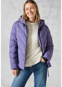 Cecil Damen Steppjacke, lila, casual, Gr. XS, unifarben, Stoff, Obermaterial, Füllung und Futter: 100% Polyester, Jacken, mit moderner Steppung