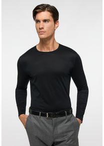 Eterna Herren Langarmshirt, schwarz, casual, Gr. XXL, 70% Baumwolle, 30% Lyocell, Shirts