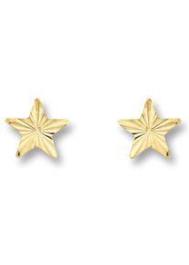 ONE ELEMENT Damen Paar Ohrhänger "Stern Ohrringe Ohrstecker aus 333 Gelbgold", Kinder, Gelbgold 333, gold, Gelbgold 333, Ohrringe, Damen Gold Schmuck