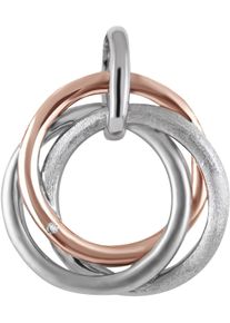 Firetti Damen Ketten-Anhänger "Schmuck Geschenk Silber 925 Halsschmuck Anhänger rund verschlungen", Silber 925 (Sterlingsilber), 3,8 g, rosa, Silber