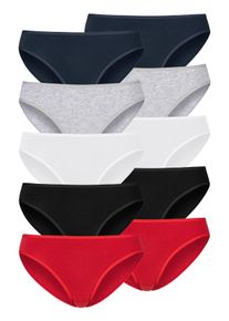Petite Fleur Damen Bikinislip, Gr. 32, bunt, Single Jersey, Obermaterial: 95% Baumwolle, 5% Elasthan, unifarben, Unterhosen, aus elastischer Baumwolle