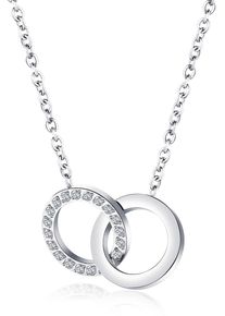 Firetti Damen Kette mit Anhänger "Schmuck Geschenk Unity", Edelstahl, L: 51cm, silber, Edelstahl, Halsketten, mit Zirkonia (synth.)