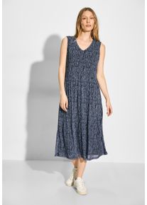 Cecil Damen Sommerkleid, blau, casual, Gr. XXL, bedruckt, Stoff, Obermaterial: 75% Polyester, 25% Elasthan; Unterstoff: 100% Viskose, Kleider, mit