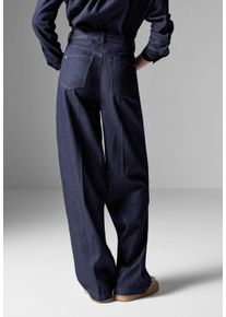 Damen Weite Jeans, blau, casual, Gr. 32, STREET ONE STUDIO, unifarben, Jeans, 100% Baumwolle, Jeans, 5-Pocket-Style
