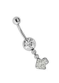 Adelia´s ADELIA ́S Damen Bauchnabelpiercing "Piercing Bauchnabelpiercing", transparent, Chirurgiestahl, Piercings, Banane mit 8 mm Zirkoniakugel in klar
