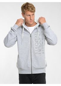 NASSAU BEACH Herren Sweatjacke "NB22008", grau, Gr. XL, 90% Baumwolle, 10% Viskose, Sweatjacken