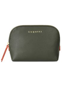 Bugatti Damen Kosmetiktasche "ELLA", grün, unifarben, leicht glänzend, Kunstfaser, Taschen