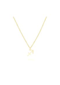 Beka & Bell BEKA & BELL Damen Kette mit Anhänger "925-Sterling Silber vergoldet Glänzend 42cm Schütze", 42cm, Silber 925 (Sterlingsilber), L: 42cm, gelb, Silber