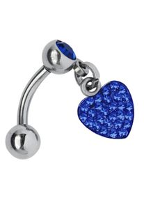 Adelia´s ADELIA ́S Damen Bauchnabelpiercing "Piercing Piercing Bauchnabelpiercing", blau, modisch, Titan, Piercings, Titan Banane - auch für Intim Piercing