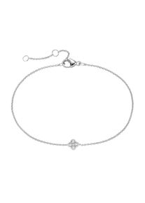 Luigi Merano Damen Armband "Mittelteil Blüte, mit funkelnden Brillanten, Gold 585", 19cm, Weißgold 585, silber, Weißgold 585, Armbänder