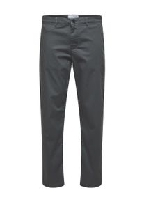Selected Homme Herren Stoffhose "SLH196-STRAIGHT-NEW MILES FLEX PANT NOOS", grau, modisch, Gr. 29, unifarben, Web, Obermaterial: 91% Baumwolle, 6%